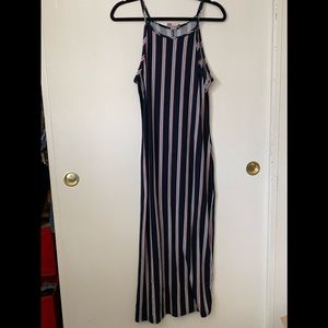 Stripped navy blue dress